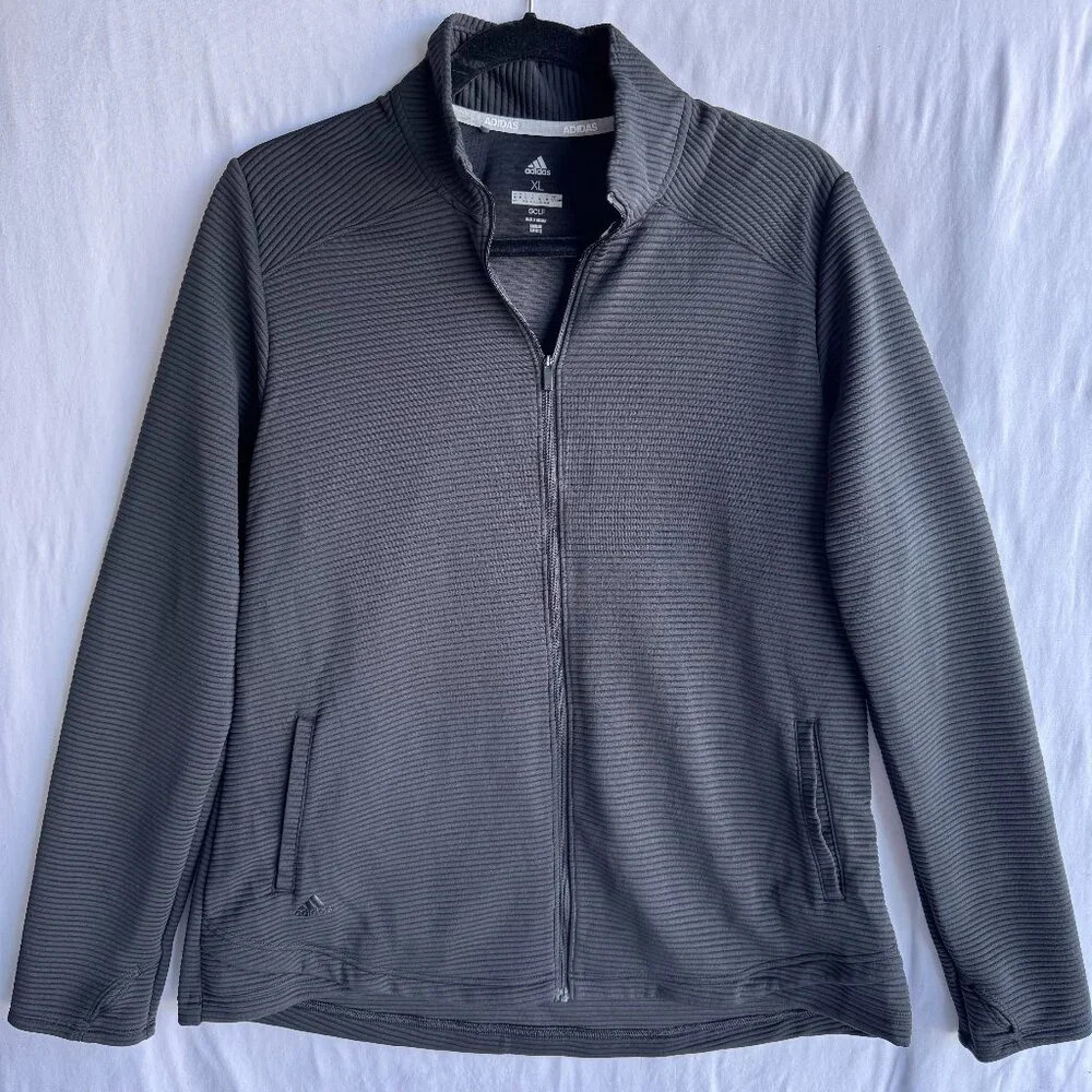 Adidas Black Full-Zip Women's Golf Jacket - Lightweight & Stylish, Size XL
